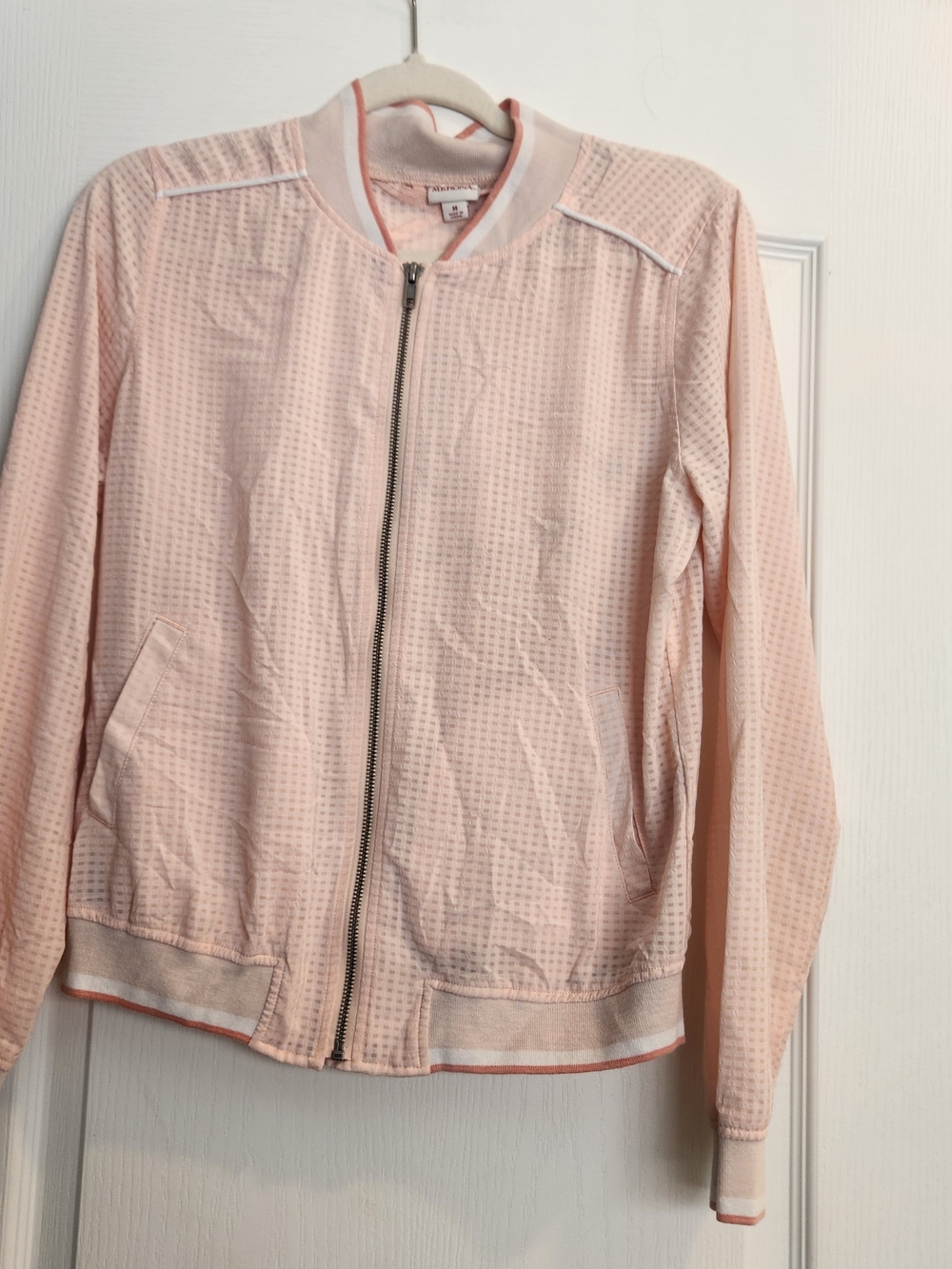 Merona Light Pink Bomber Jacket M Euc